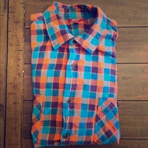Orange Plaid Flannel
